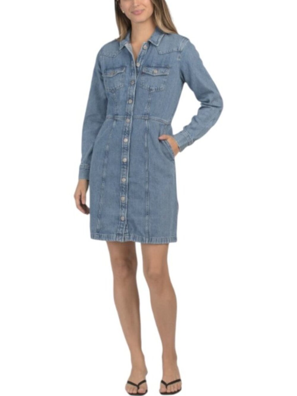 ♥️ LEVIS Flynn Western Core Ringing Bells Mini Dress - Picture 1 of 4